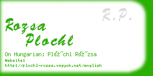 rozsa plochl business card